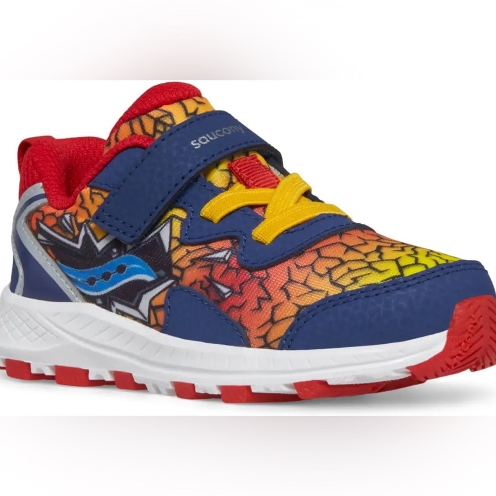 Saucony - Infants Multi-Color Athletic Sneakers - Blue / Red Size 04 M